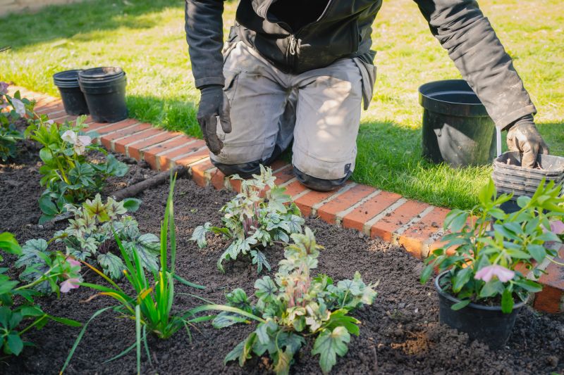 Close-up of Brick Edging
